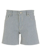Striped shorts on a white background