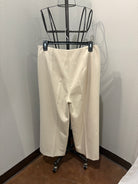 The back of beige dress pants