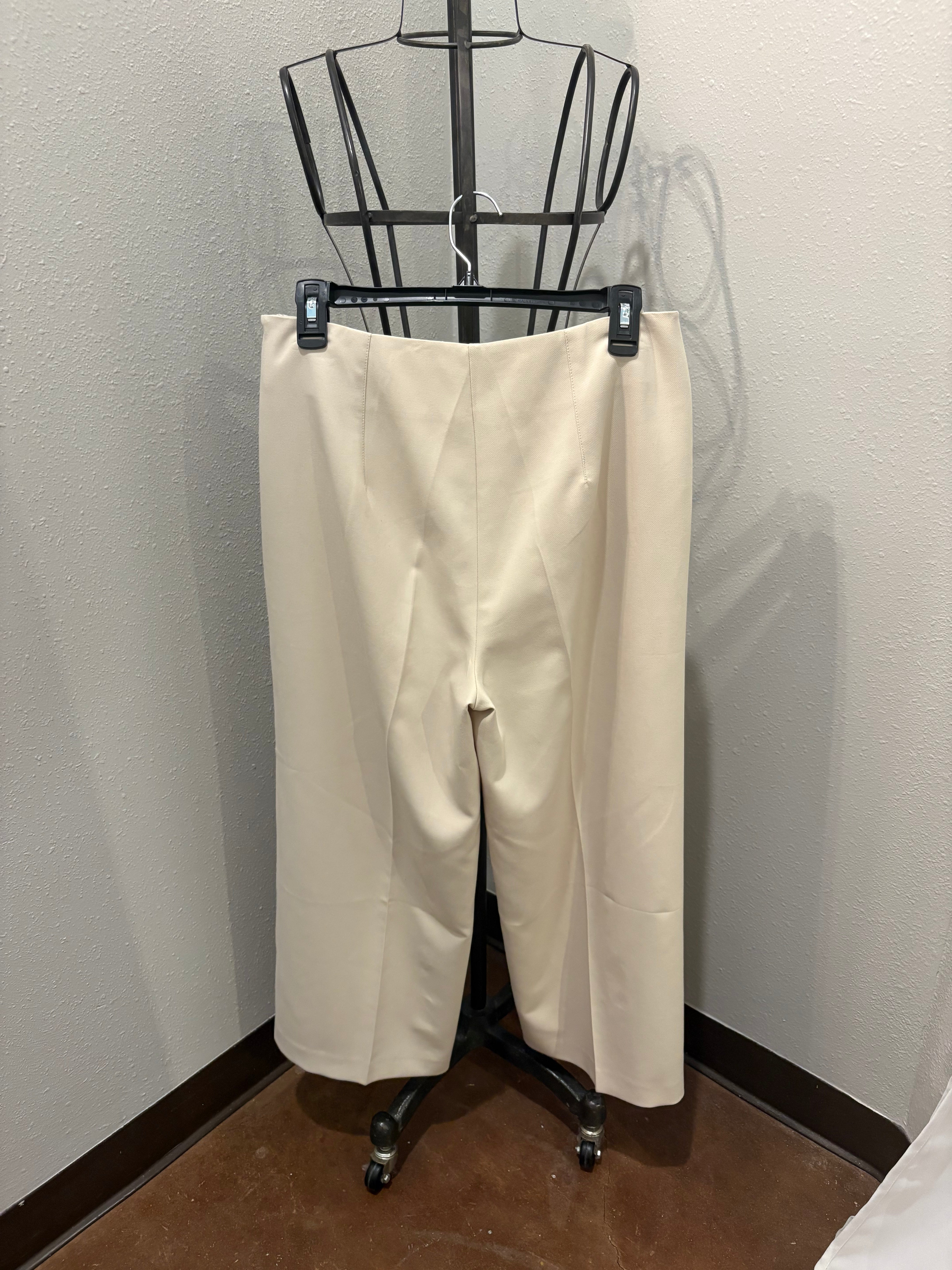 The back of beige dress pants